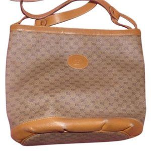 Gucci Browns Bucket Bag Micro Guccissima Coated Canvas Leather Small G Print